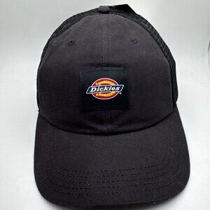 DICKIES CAP MENS DAD FIT SNAPBACK BASEBALL HAT ADJUSTABLE NWT BLACK  PATCH LOGO